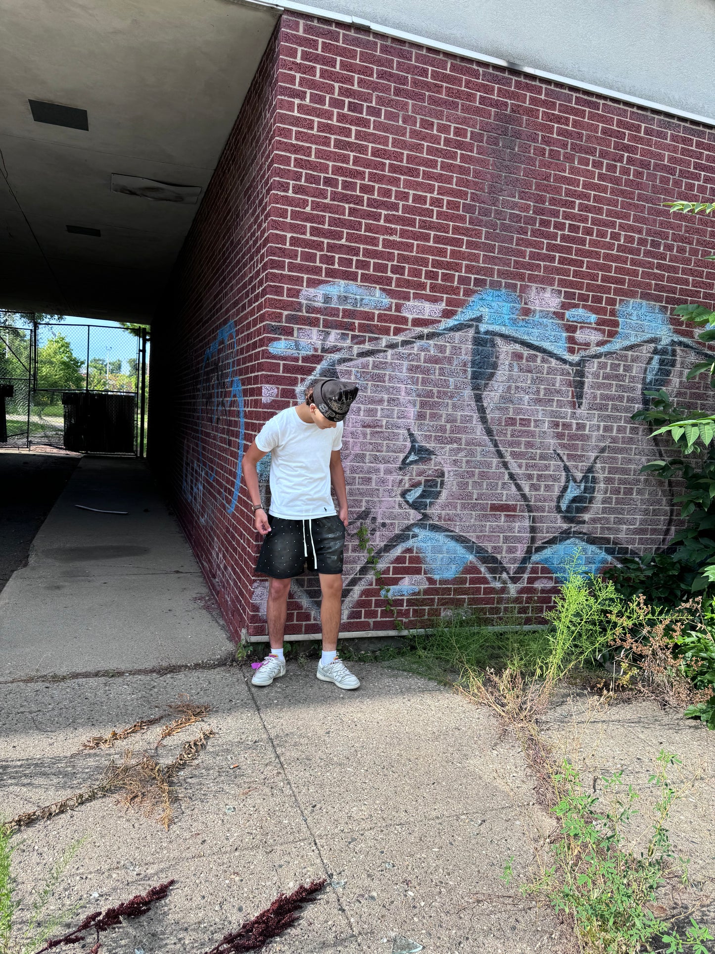 NLB rhinestone shorts